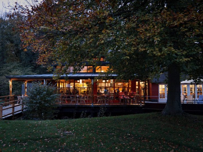 Restaurant in a natural landscape